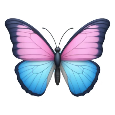 pink and blue butterfly  sticker