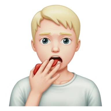 Person choking them self sticker