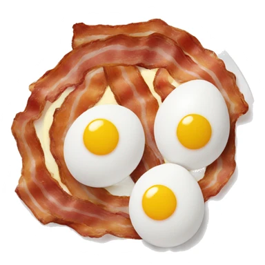Eggs with bacon and tomatoes on a plate sticker