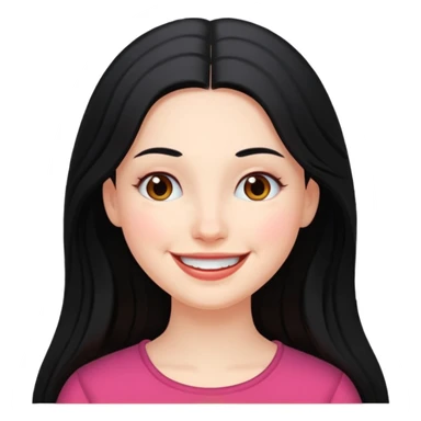 Mujer blanca pelo largo negro coceethe sticker