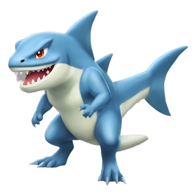 Sharpedo-Charmeleon-Gible-Larvitar-Fakémon Full Body sticker