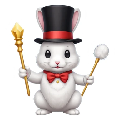Lapin de magicien sticker