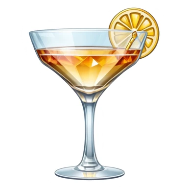 luxury cocktail glass sticker