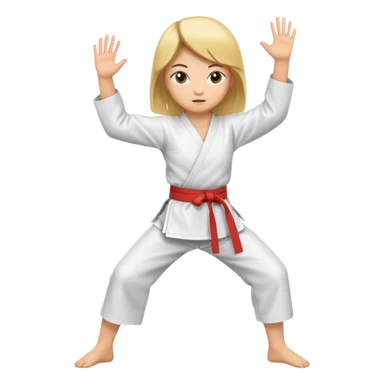 Karate girl sticker