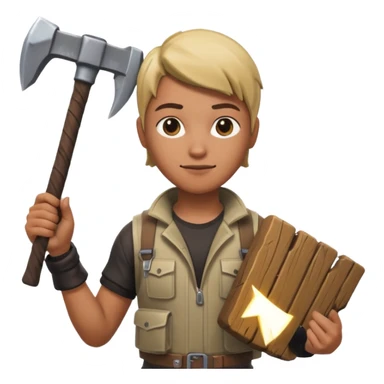 Fortnite skin holding pickaxe  sticker