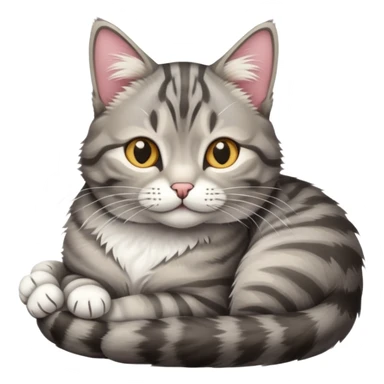 cat loafing with paws tucked under sticker