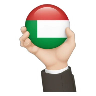 Hungarian flag in Viktor Orbán’s hand sticker