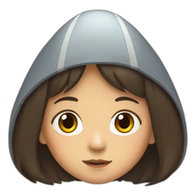 Fille Brune déguisée en Totoro sticker