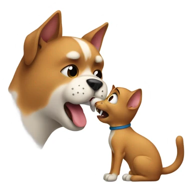 A cat slapping a dog sticker