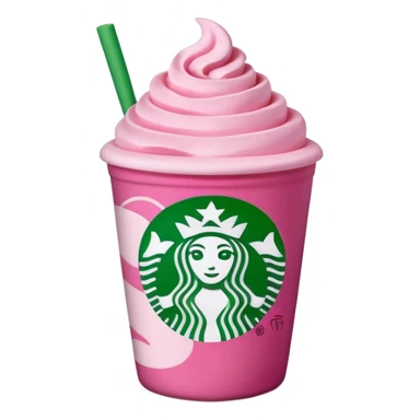 Starbucks pink matcha with th loye sticker