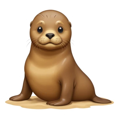 Sealion on the beach sticker