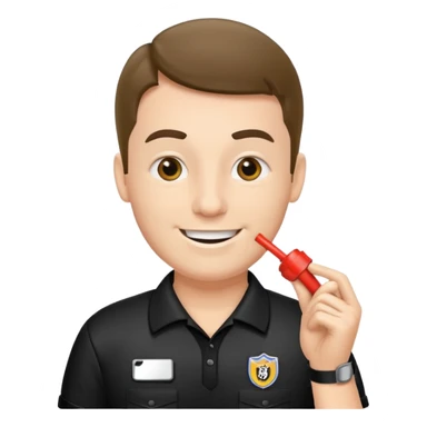 referee with a whistle sticker