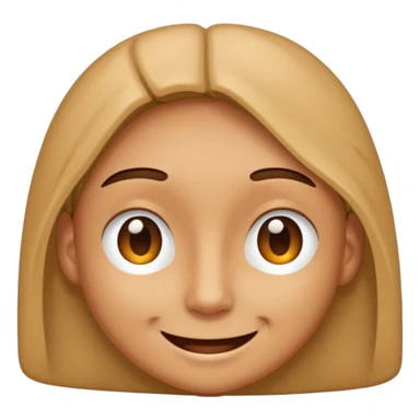 A smiling face with barely open eyes. sticker