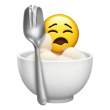 Sad emoji holding a spoon of sugar with a lighter under sticker