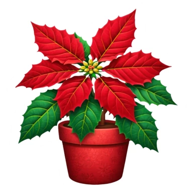 Poinsettia emoji sticker