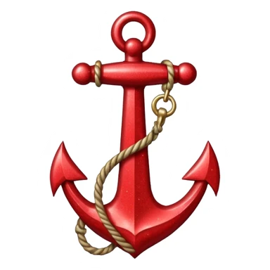 red glitter anchor sticker