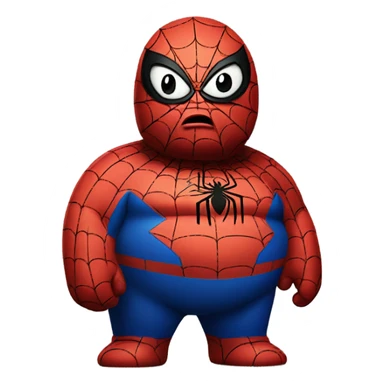 heartbroken fat Spider-Man sticker