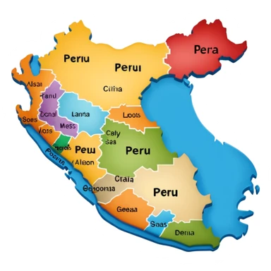 I want that you generate a correct Peru map sticker