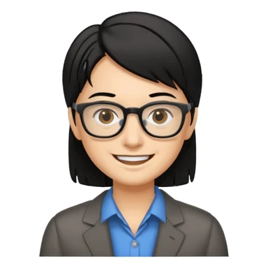 Un locutor de radio, pelo negro con canas, con gafas sticker