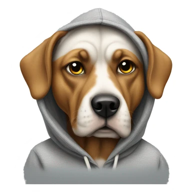 Dog wearing hoodie smoking a cigare sticker