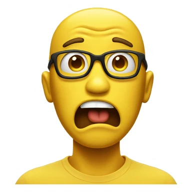 yellow emoji face but shocked sticker