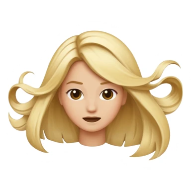 Hair whipping emoji sticker
