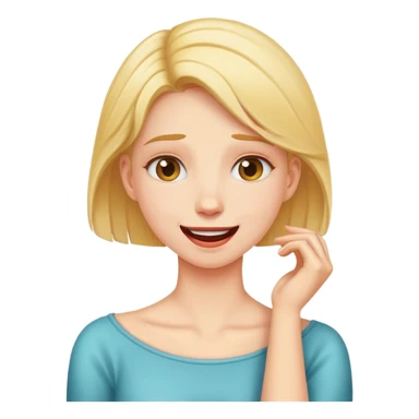 girl grabbing her neck and joking sticker