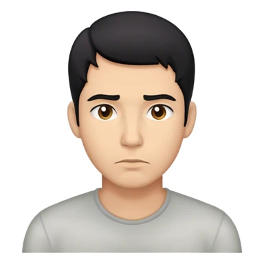 thoughtful man with black hair sticker