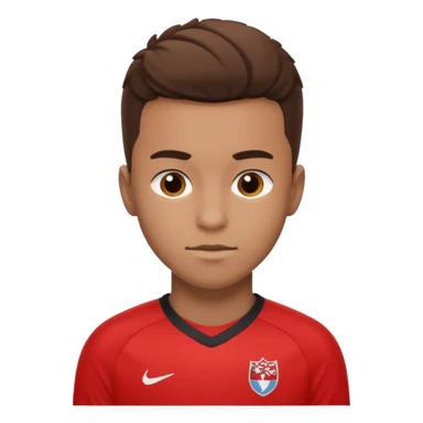 soccer player with red jersey sticker