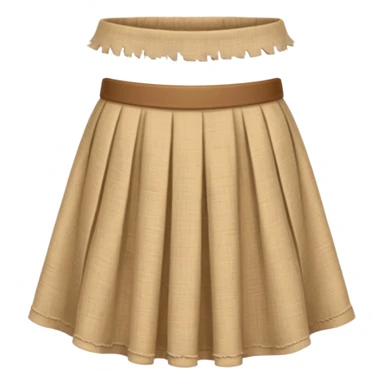 beige ancient skirt cloth sticker