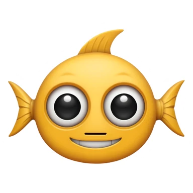 ios fishbone emoji x eyes sticker