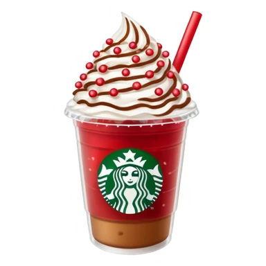 Iced Christmas Starbucks coffee sticker
