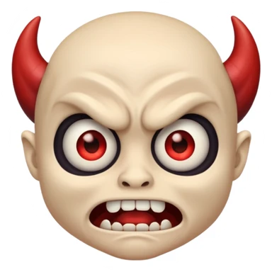 very scared demon memoji sticker