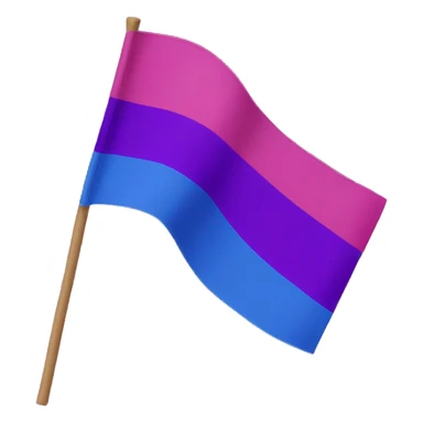 Bisexual flag. A flag with three color: pink, purple and blue.  sticker