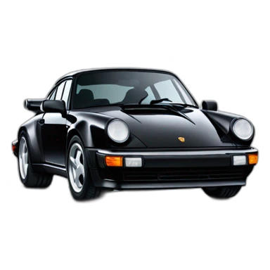 Black Porsche 964 Turbo sticker