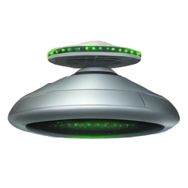 UFO driven by an alien, abducting a cow and firing a laser beam sticker