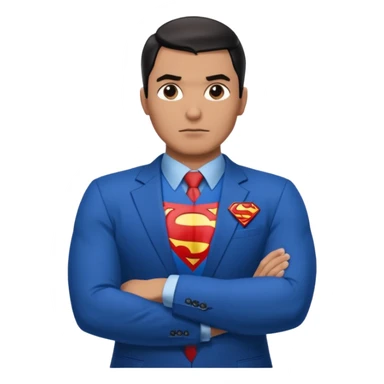 Superman con letras defensor del pueblo sticker