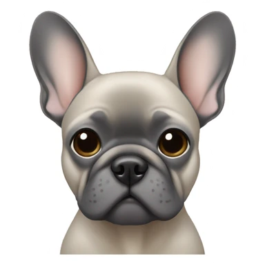 Grey frenchie with beige sticker