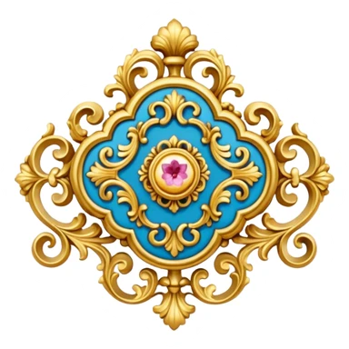 vintage rococo highly detailed pin sticker