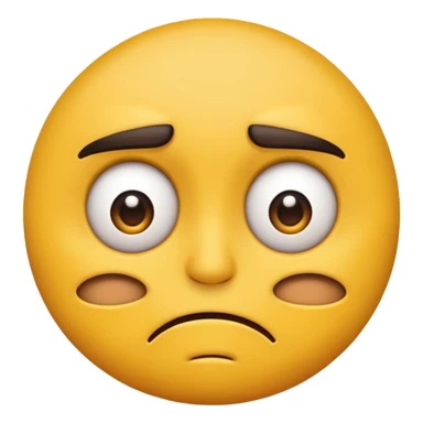 Very annoyed, yellow emoji face sticker