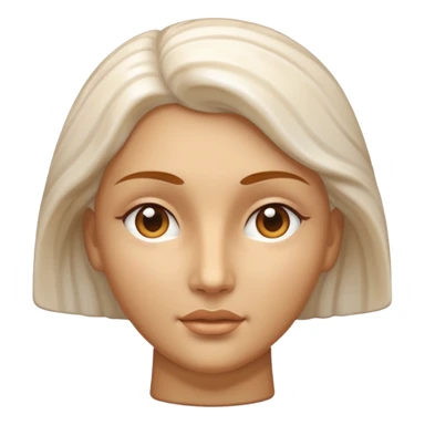 Marble style statue of woman face full white sticker