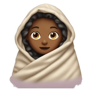 Girl cozy in a blanket  sticker