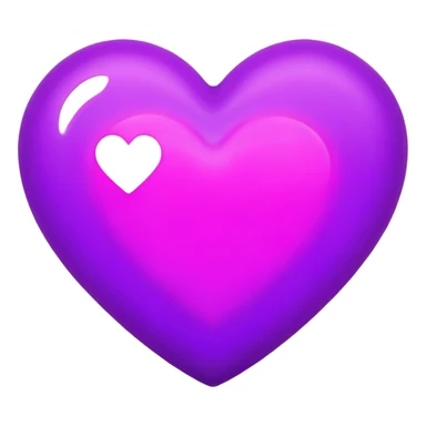 Neon purple heart sticker