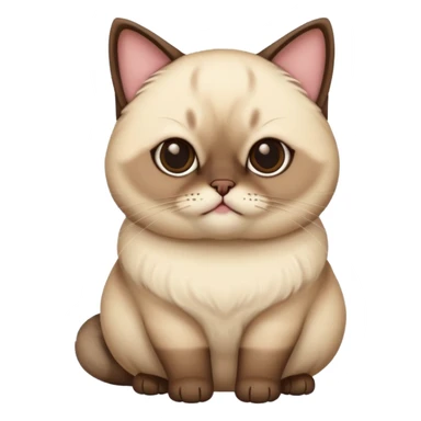 chubby siamese cat sticker