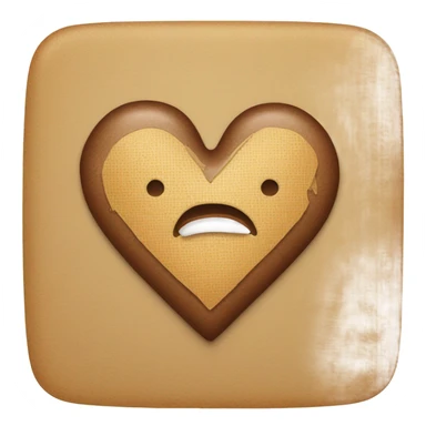 brown heart with a band aid sticker