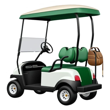 Club car golf cart with golf club bags sticker