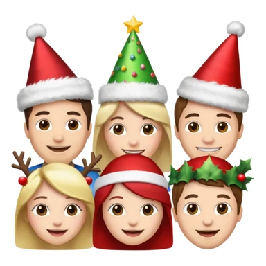 christmas emoji photobooth lets party sticker