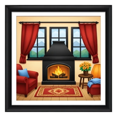 interior de una casa sticker