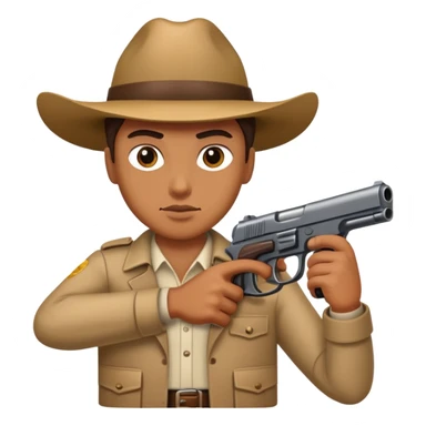 Crip holding gun  sticker