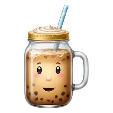 Iced latte mason jar sticker